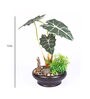 Green Polyester Artificial Plant With pot