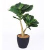 Green Polyester Artificial Plant With pot