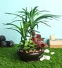 Green Polyester Artificial Plant With pot