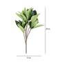 Green Polyester Artificial Rubber Plant Without Pot
