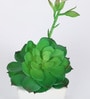 Green Polyester Artificial Succulent Bonsai with Ceramic Pot