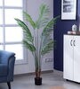 Green Polyester Artificial Tropical Palm Plant with Pot