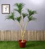 Polyester Olive Green Yucca Without Pot Artificial Plant