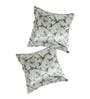 Green Floral Polyester Blend 24 x 24 Inch Cushion Covers (Set of 2)