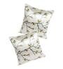 Green Floral Polyester Blend 24 x 24 Inches Cushion Covers (Set of 2)