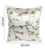 Green Floral Polyester Blend 24 x 24 Inches Cushion Covers (Set of 2)