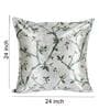 Green Floral Polyester Blend 24 x 24 Inch Cushion Covers (Set of 2)