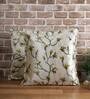 Green Floral Polyester Blend 24 x 24 Inches Cushion Covers (Set of 2)