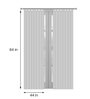 green Polyester Blend Geometric 7ft Light Filtering Eyelet Door Curtain