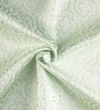 green Polyester Blend Geometric 8ft Light Filtering Eyelet Long Curtain
