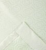 green Polyester Blend Geometric 9ft Light Filtering Eyelet Long Curtain