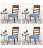 Green Printed Polyester Blend 16x20 Inches Chair Covers (Set of 4)