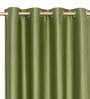 Green Solid Polyester 5 Ft Light Filtering Eyelet Window Curtains (Set of 2)