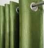 Green Solid Polyester 5 Ft Light Filtering Eyelet Window Curtains (Set of 2)
