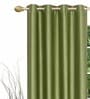 Green Solid Polyester 5 Ft Light Filtering Eyelet Window Curtains (Set of 2)