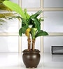 Polyester Green Bonsai Banana With Ceramic Pot Artificial Plants