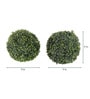 Green Polyester Eucalyptus Boxwood Artificial Ball Grass (Set of 2)