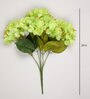 Green Polyester Fabric Decorative Artificial Hydrangea Flower Bunch