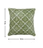 Green Polyester Floral 16x16 inches Cushion Cover