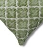 Green Polyester Floral 16x16 inches Cushion Covers Set of 2