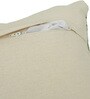 Green Polyester Floral 16x16 inches Cushion Covers Set of 3