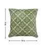 Green Polyester Floral 18x18 inches Cushion Covers Set of 5