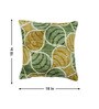 Green Polyester Floral 18x18 inches Cushion Cover
