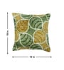 Green Polyester Floral 18x18 inches Cushion Covers Set of 3