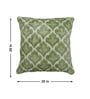 Green Polyester Floral 20x20 inches Cushion Covers Set of 2