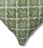 Green Polyester Floral 20x20 inches Cushion Covers Set of 2