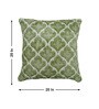 Green Polyester Floral 20x20 inches Cushion Covers Set of 3