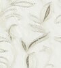 Green Floral Polyester 7 Ft Sheer Eyelet Door Curtain