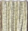 Green Floral Polyester 8 Ft Semisheer Eyelet Door Curtains (Set of 2)