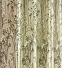 Green Floral Polyester 8 Ft Semisheer Eyelet Door Curtains (Set of 2)