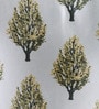 Green Polyester Floral Light Filtering Eyelet 9 Feet Door Curtains (2 Pc)