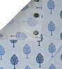 Blue Floral Polyester 5 Ft Semisheer Eyelet Window Curtains (Set of 2)