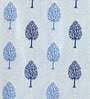 Blue Floral Polyester 7 Ft Semisheer Eyelet Door Curtains (Set of 2)