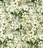 Green Polyester Floral 9ft Semisheer Eyelet 2 Pc Long Door Curtains