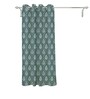 Green Polyester Geometric 5ft Regular Eyelets Window Curtain (1 Pc)