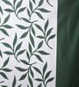 Green Polyester Leaf 5ft Blackout Eyelet Door Curtain (2 Pc)