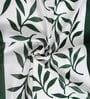 Green Polyester Leaf 5ft Blackout Eyelet Door Curtain (2 Pc)