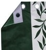 Green Polyester Leaf 5ft Blackout Eyelet Door Curtain (2 Pc)
