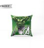 Green Polyester Marvel 16x16 inches Reversible Kids Cushion (1 Pc)