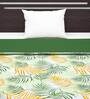 Green Floral Polyester 120 GSM Single Bed Reversible Dohar