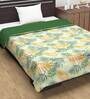 Green Floral Polyester 120 GSM Single Bed Reversible Dohar