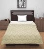 Green Polyester Patterned 120 GSM Single Bed Dohar