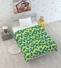 Green Polyester Patterned 120 GSM Single Bed Kids Dohar
