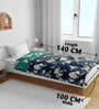 Green Polyester Patterned 120 GSM Single Bed Kids Dohar