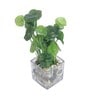 Green Polyester Philodendron Artificial Silk Plant With Pot