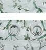 Green Polyester Light Filtering 8 Feet Eyelet Curtain (1 Piece)